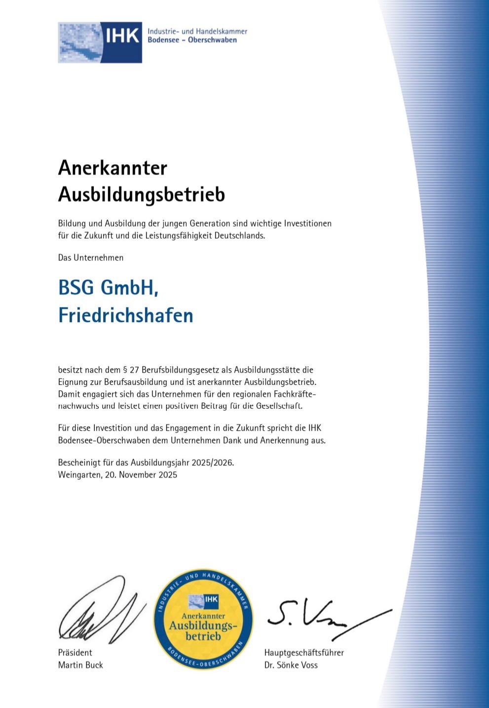 IHK Anerkannter Ausbildungsbetrieb